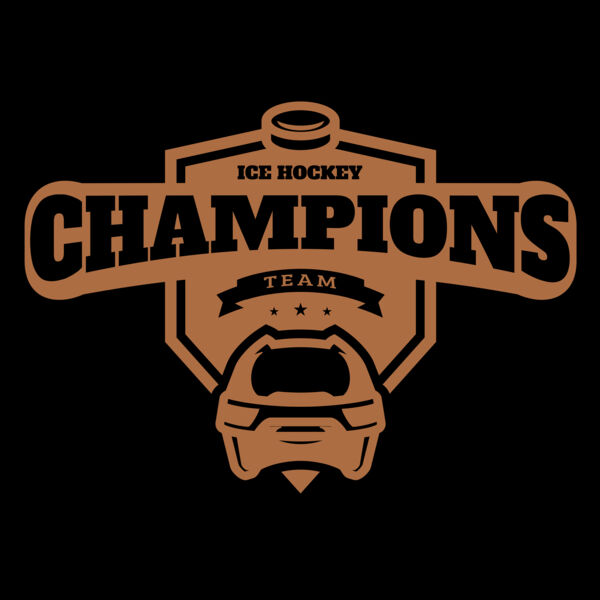 Champions Team Ice Hockey logo template Thumbnail
