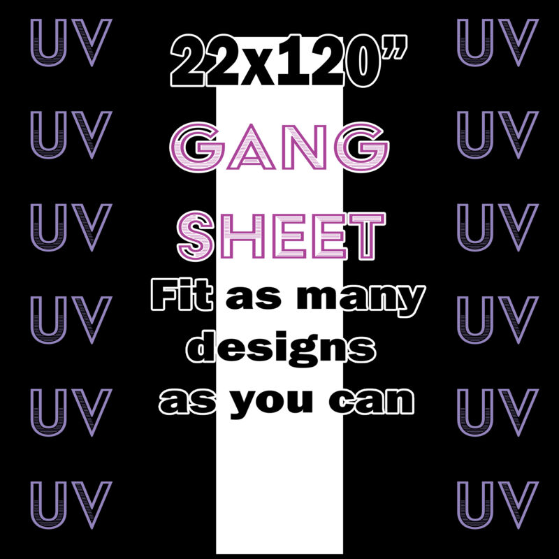 UV DTF Gang Sheet 22x120" Thumbnail