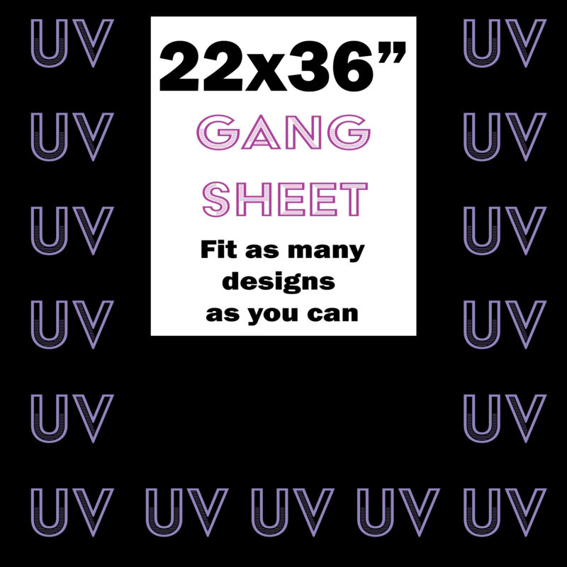 UV DTF Gang Sheet 22x36" Thumbnail
